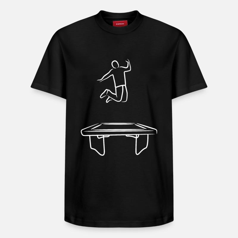 Saut trampoline amusant - T-shirt unisexe décontracté en coton Supima – de SPREAD - noir
