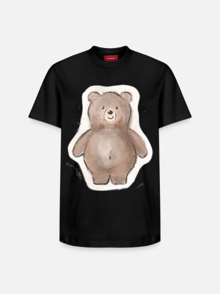 Dicker Bär - Relaxed Unisex Supima Cotton T-Shirt – von SPREAD - Schwarz