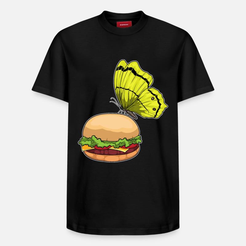 Burger papillon - T-shirt unisexe décontracté en coton Supima – de SPREAD - noir