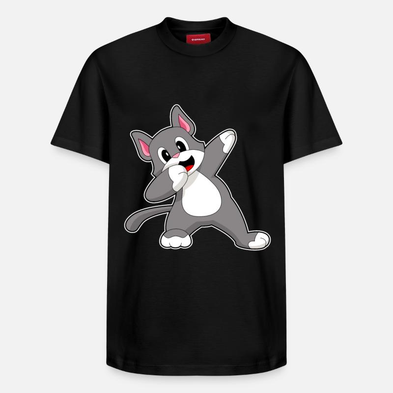 Chat Hip Hop Danse - T-shirt unisexe décontracté en coton Supima – de SPREAD - noir