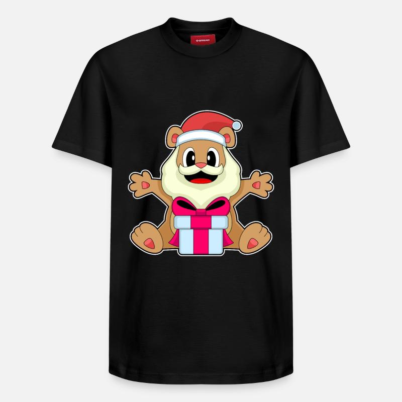 Bear Christmas Package - Relaxed Unisex Supima Cotton T-Shirt – by SPREAD - black