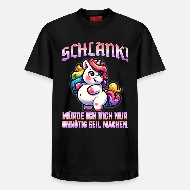 Slim & self-confident: Ironic statement - Relaxed Unisex Supima Cotton T-Shirt – by SPREAD - black