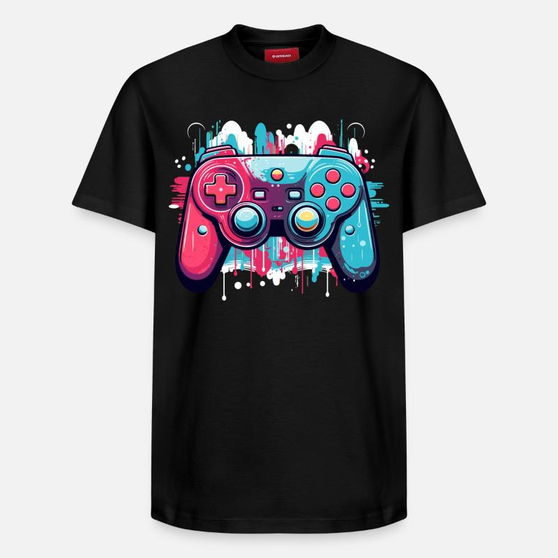 Manettes de jeu - T-shirt unisexe décontracté en coton Supima – de SPREAD - noir