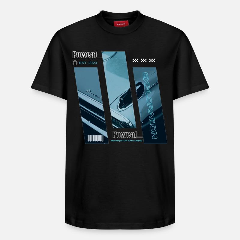 N’arrêtez jamais d’explorer - T-shirt unisexe décontracté en coton Supima – de SPREAD - noir
