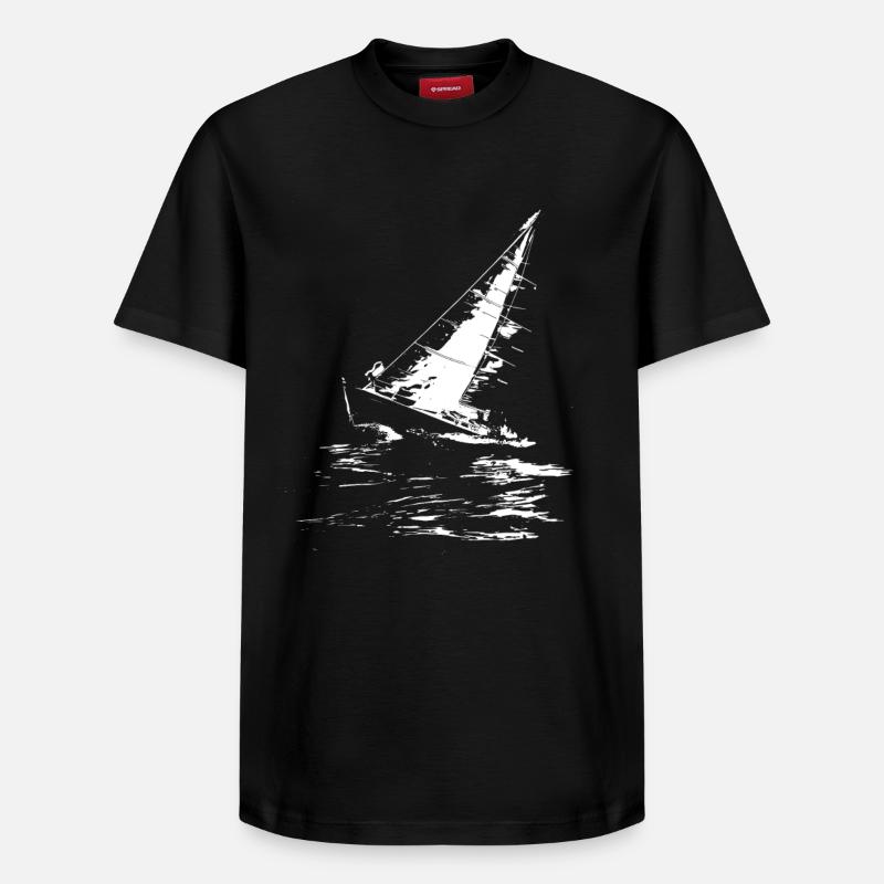 Graphismes de voile - T-shirt unisexe décontracté en coton Supima – de SPREAD - noir