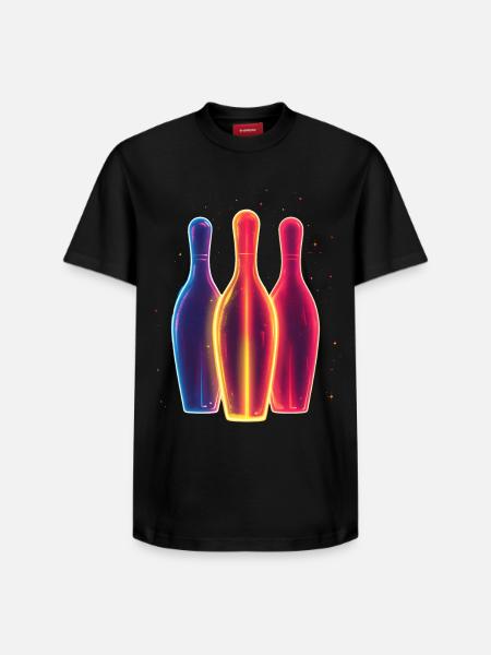 90s Bowling - Relaxed Unisex Supima Cotton T-Shirt – by SPREAD - black