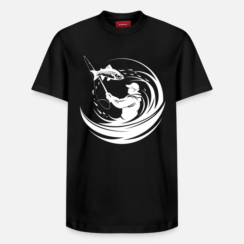 Pêche - T-shirt unisexe décontracté en coton Supima – de SPREAD - noir