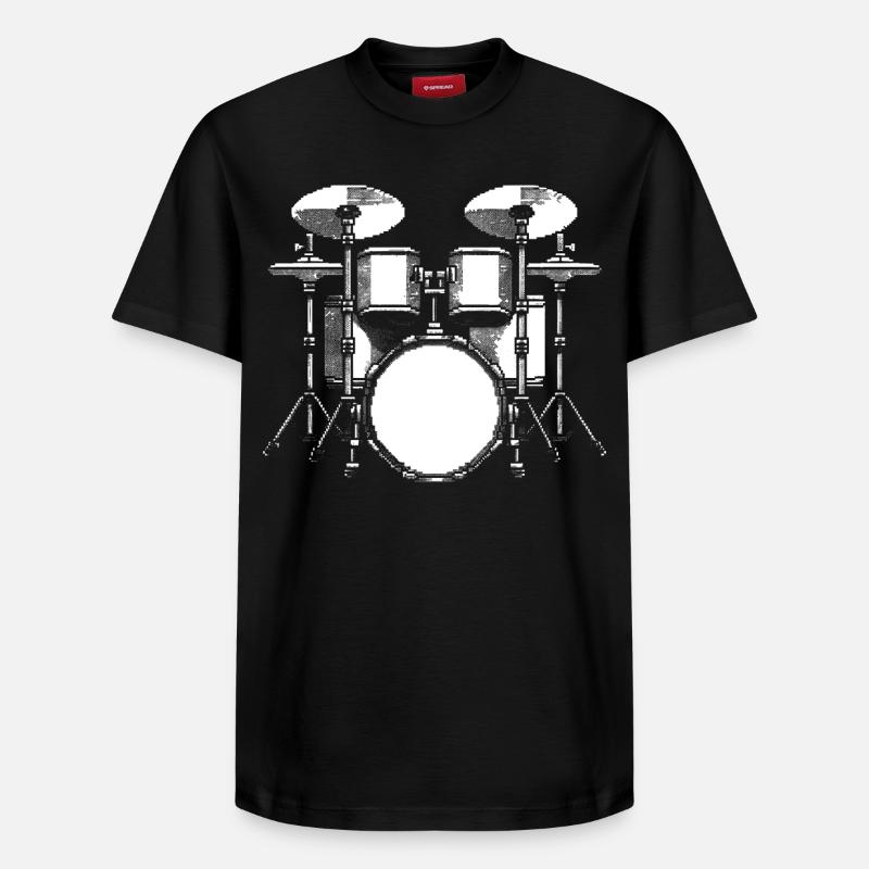 Drums Graphics - Relaxed Unisex Supima Cotton T-Shirt – by SPREAD - black