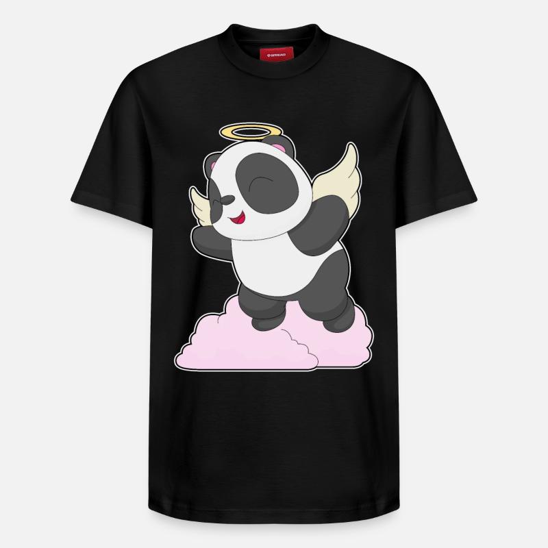 Panda Ange Ange Ailes - T-shirt unisexe décontracté en coton Supima – de SPREAD - noir