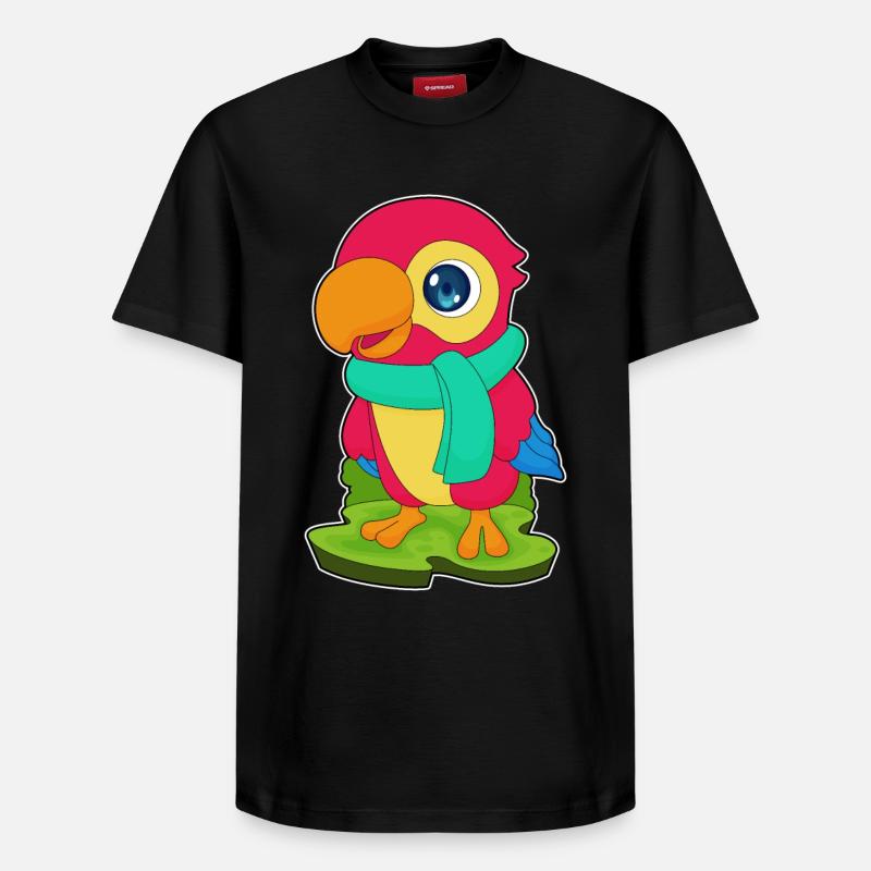 Écharpe d’hiver Parrot - T-shirt unisexe décontracté en coton Supima – de SPREAD - noir