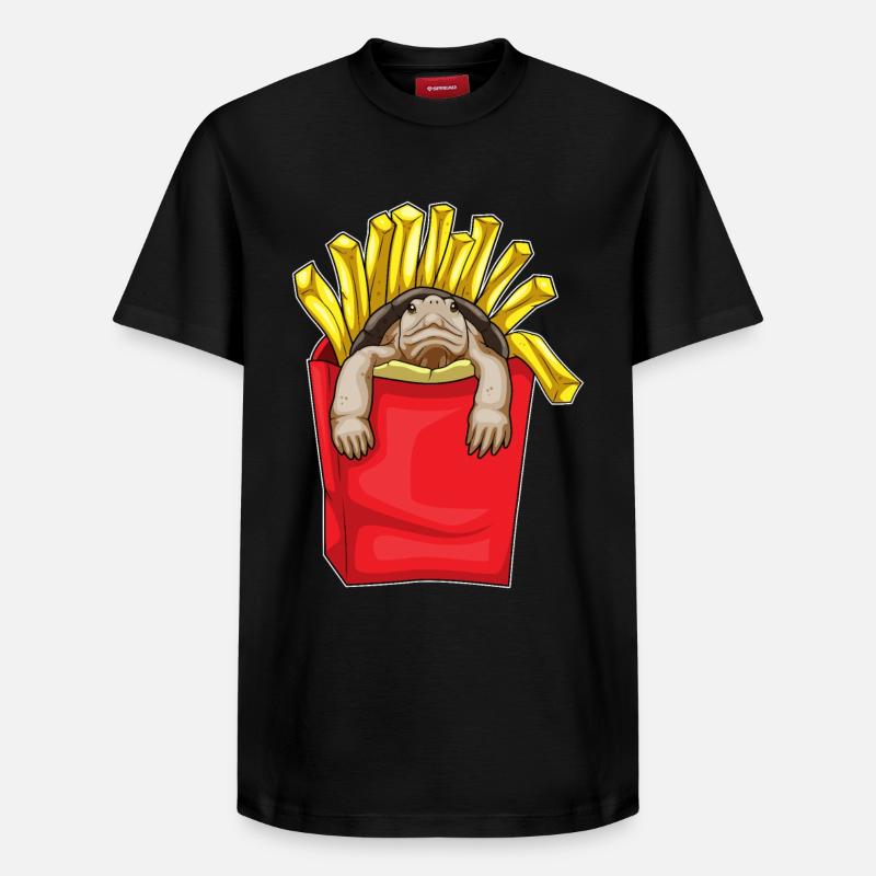 Frites de tortue - T-shirt unisexe décontracté en coton Supima – de SPREAD - noir