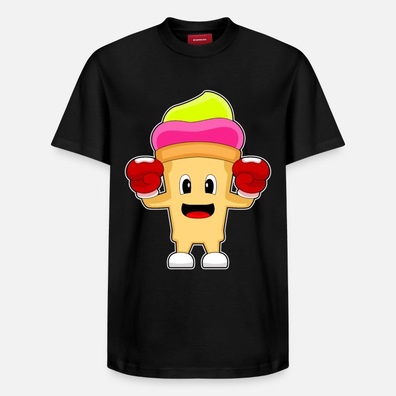 Eiscreme Boxer Boxhandschuhe Boxen - Relaxed Unisex Supima Cotton T-Shirt – von SPREAD - Schwarz
