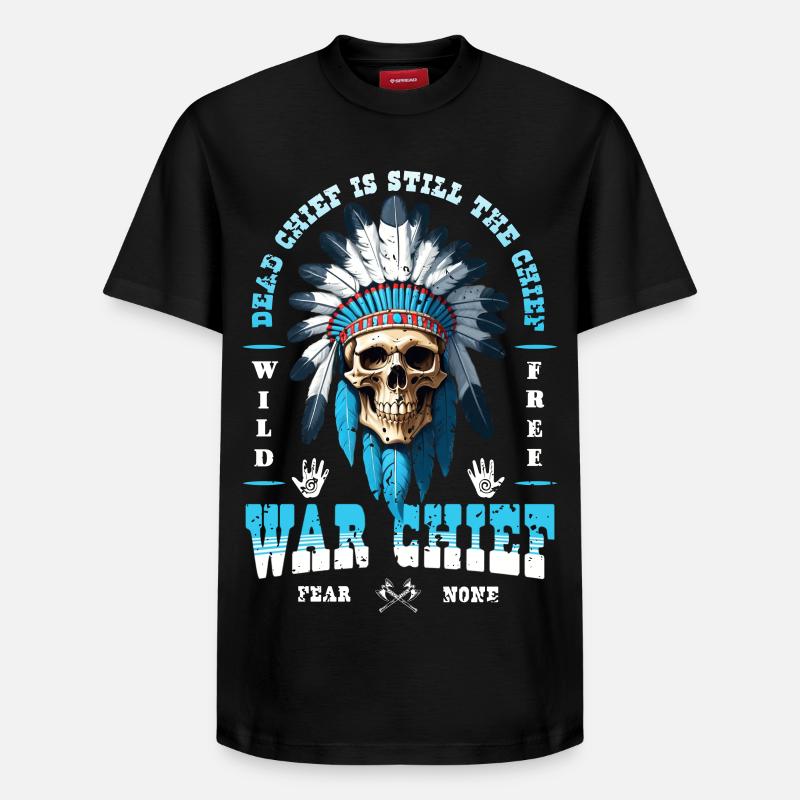 Crâne indien - T-shirt unisexe décontracté en coton Supima – de SPREAD - noir