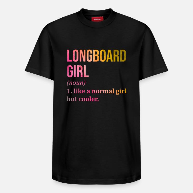 Longboarder - T-shirt unisexe décontracté en coton Supima – de SPREAD - noir