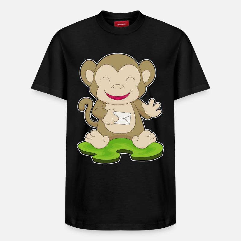 Affe Brief - Relaxed Unisex Supima Cotton T-Shirt – von SPREAD - Schwarz