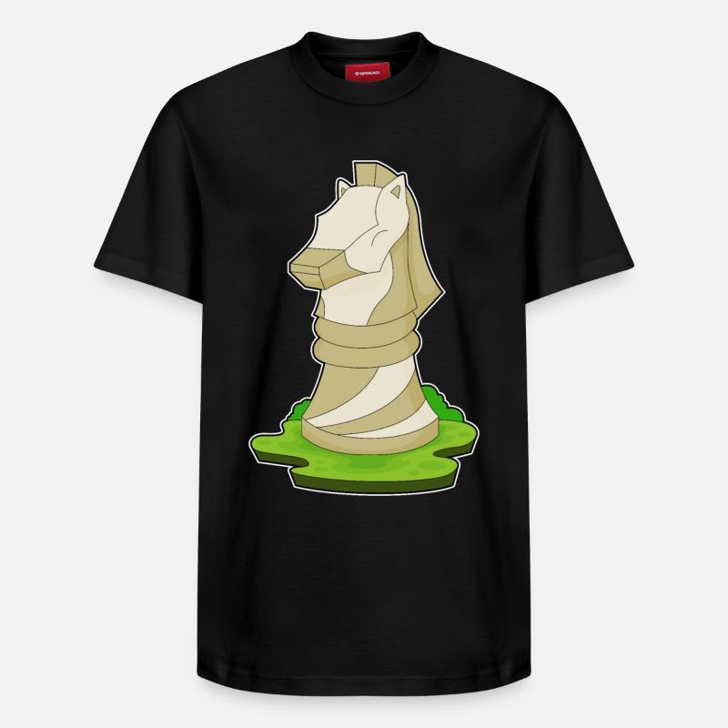 Pièce d’échecs Knight Chess - T-shirt unisexe décontracté en coton Supima – de SPREAD - noir