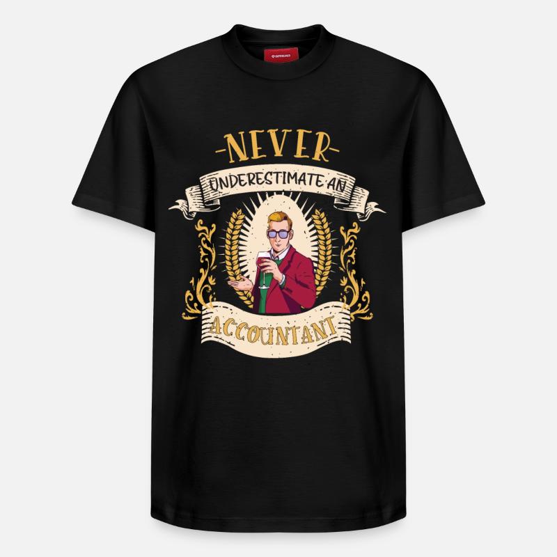 Cadeau drôle de comptabilité comptable - T-shirt unisexe décontracté en coton Supima – de SPREAD - noir