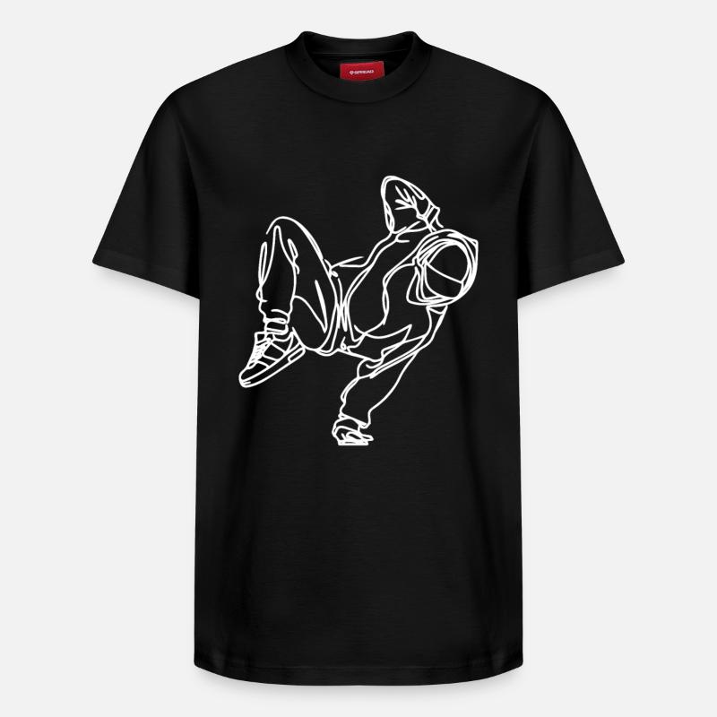 Breakdancer Zeichnung - Relaxed Unisex Supima Cotton T-Shirt – von SPREAD - Schwarz