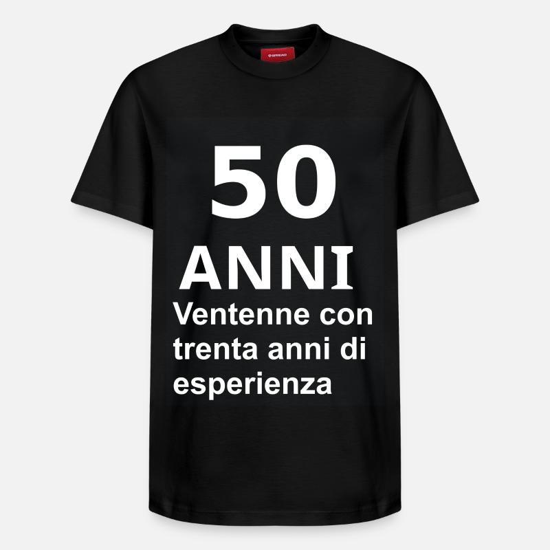 50 ans - T-shirt unisexe décontracté en coton Supima – de SPREAD - noir