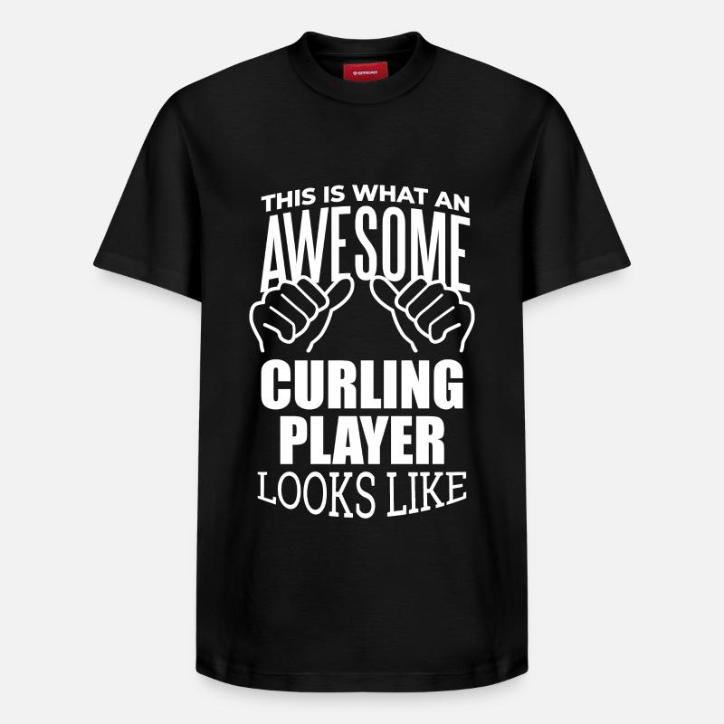 Curling - Relaxed Unisex Supima Cotton T-Shirt – von SPREAD - Schwarz