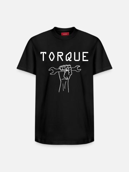 Torque Drehmoment - Relaxed Unisex Supima Cotton T-Shirt – von SPREAD - Schwarz