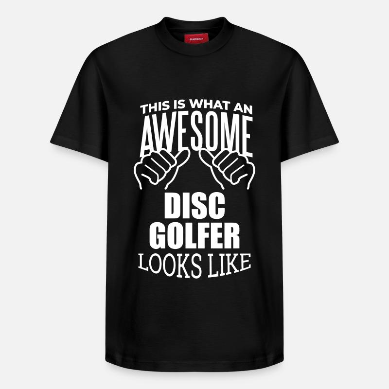 Disc golf - T-shirt unisexe décontracté en coton Supima – de SPREAD - noir