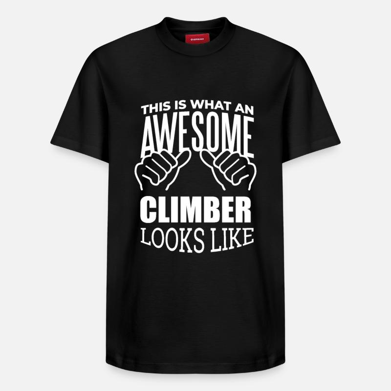 grimpeur - T-shirt unisexe décontracté en coton Supima – de SPREAD - noir