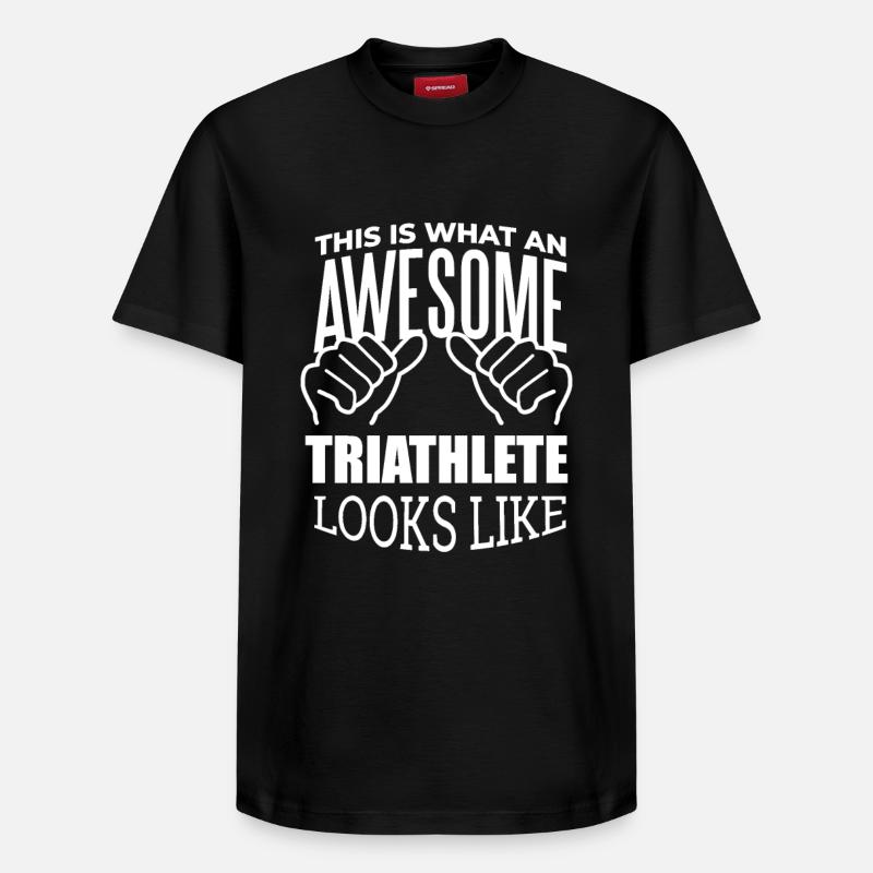 Triathlon - Relaxed Unisex Supima Cotton T-Shirt – von SPREAD - Schwarz