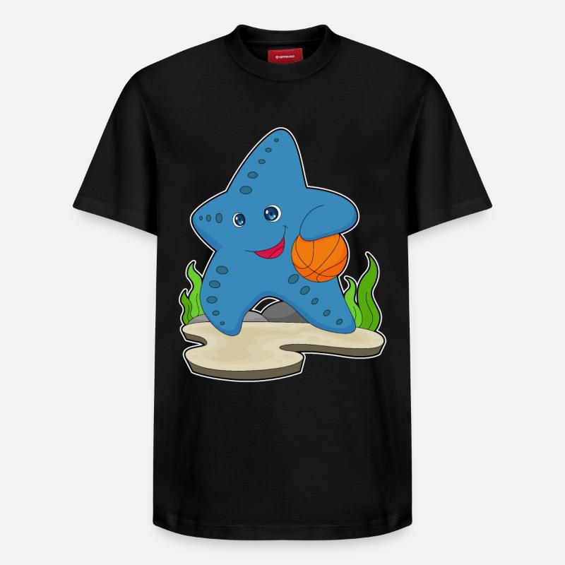 Starfish Basketteur Basketteur - T-shirt unisexe décontracté en coton Supima – de SPREAD - noir