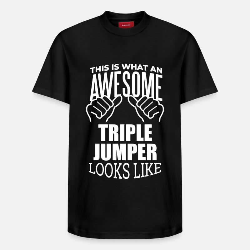Dreisprung - Relaxed Unisex Supima Cotton T-Shirt – von SPREAD - Schwarz