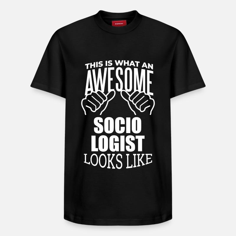 sociologie - T-shirt unisexe décontracté en coton Supima – de SPREAD - noir