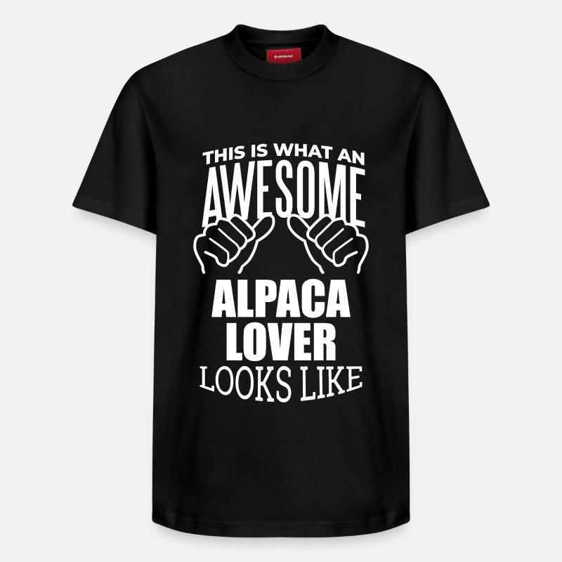 Alpaka - Relaxed Unisex Supima Cotton T-Shirt – von SPREAD - Schwarz