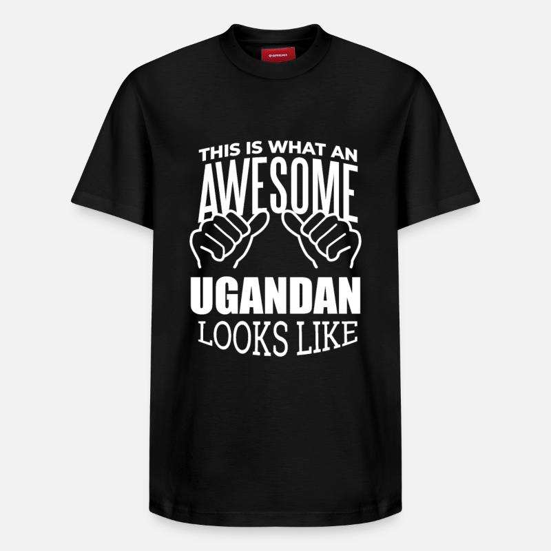 Uganda - Relaxed Unisex Supima Cotton T-Shirt – von SPREAD - Schwarz