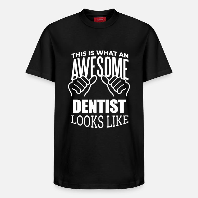 dentiste - T-shirt unisexe décontracté en coton Supima – de SPREAD - noir