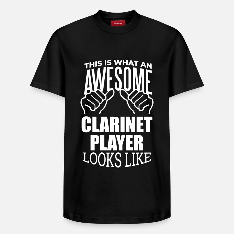 clarinette - T-shirt unisexe décontracté en coton Supima – de SPREAD - noir