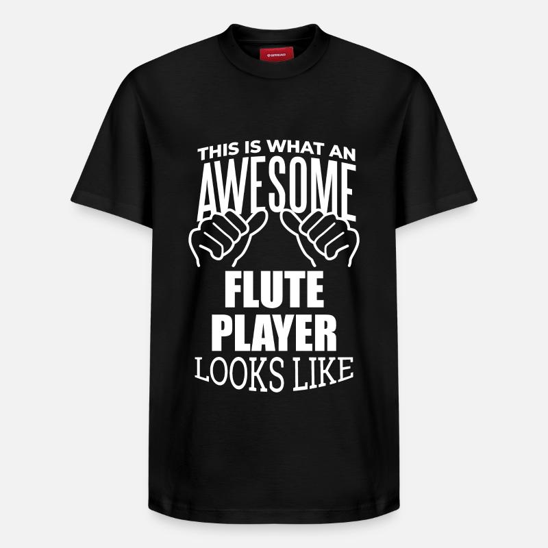 flûte - T-shirt unisexe décontracté en coton Supima – de SPREAD - noir