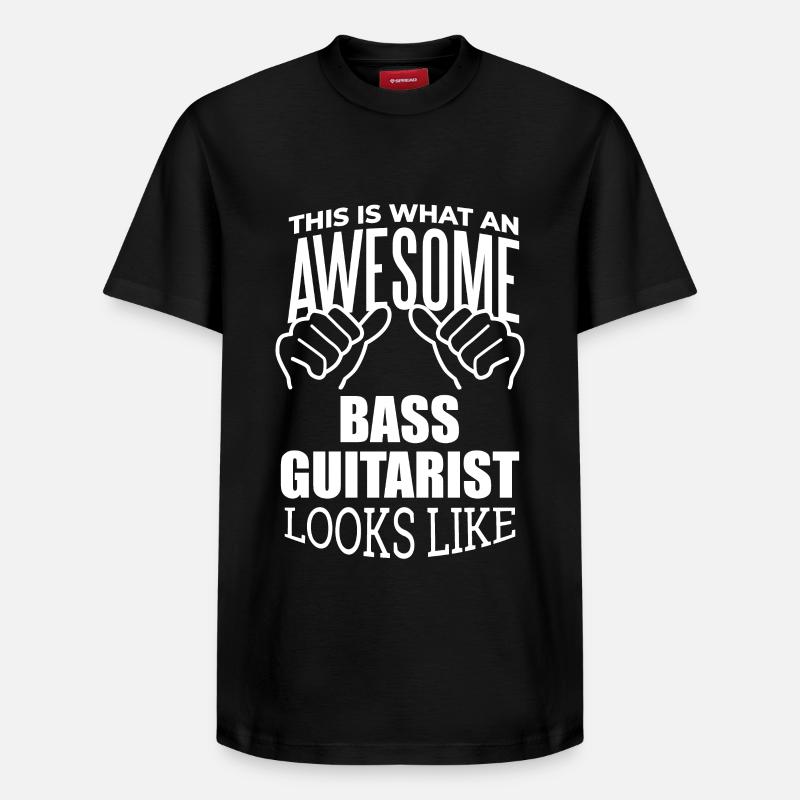guitare basse - T-shirt unisexe décontracté en coton Supima – de SPREAD - noir