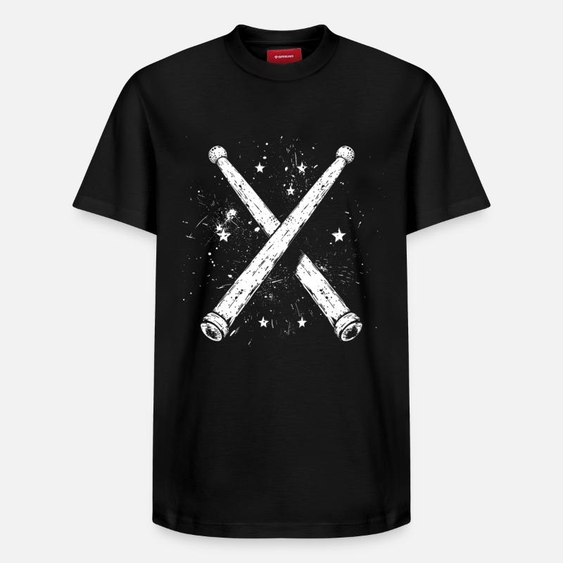 Graphique des baguettes - T-shirt unisexe décontracté en coton Supima – de SPREAD - noir