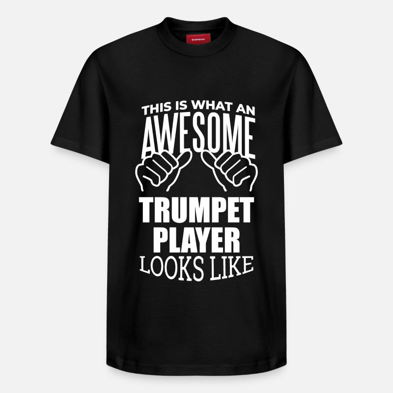 trompette - T-shirt unisexe décontracté en coton Supima – de SPREAD - noir