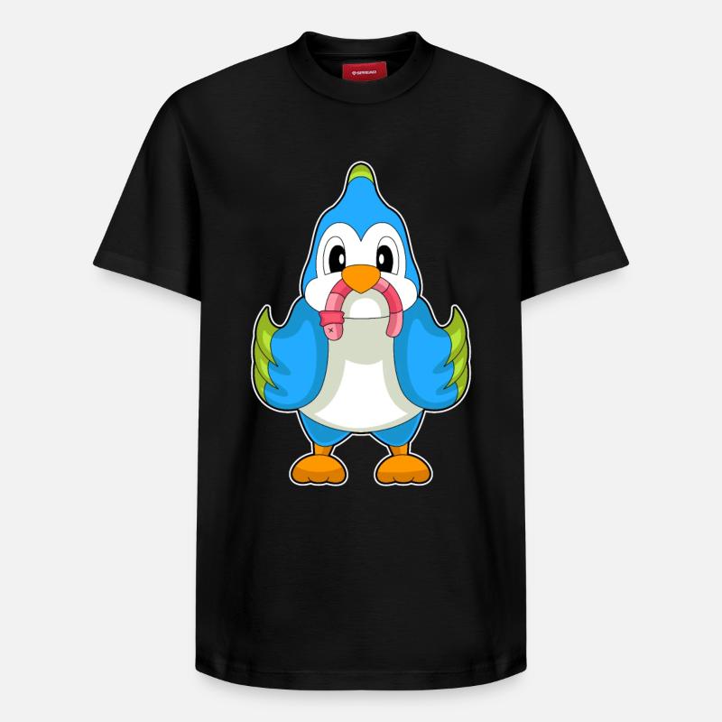 Ver perroquet - T-shirt unisexe décontracté en coton Supima – de SPREAD - noir