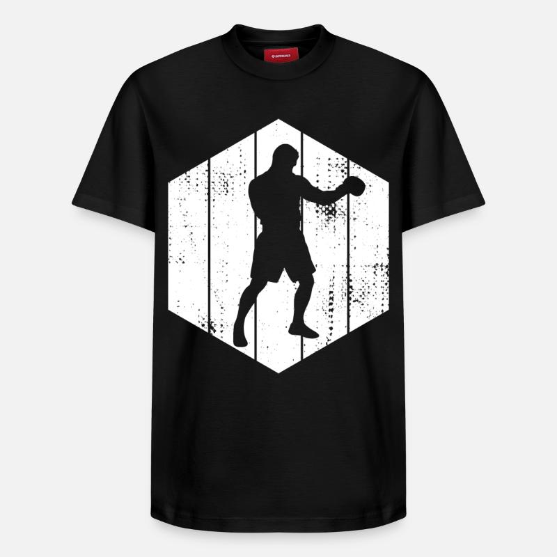 Croquis du boxeur - T-shirt unisexe décontracté en coton Supima – de SPREAD - noir
