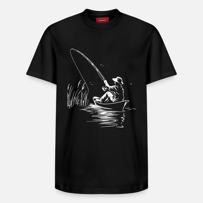 Pêche - T-shirt unisexe décontracté en coton Supima – de SPREAD - noir