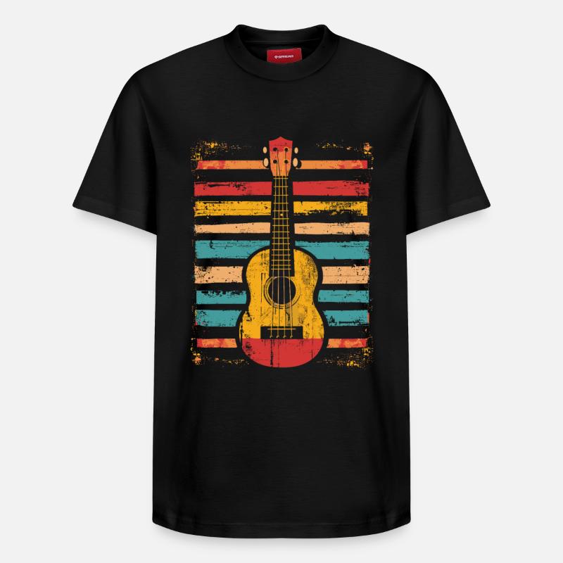 Ukulele Graphics - Relaxed Unisex Supima Cotton T-Shirt – by SPREAD - black