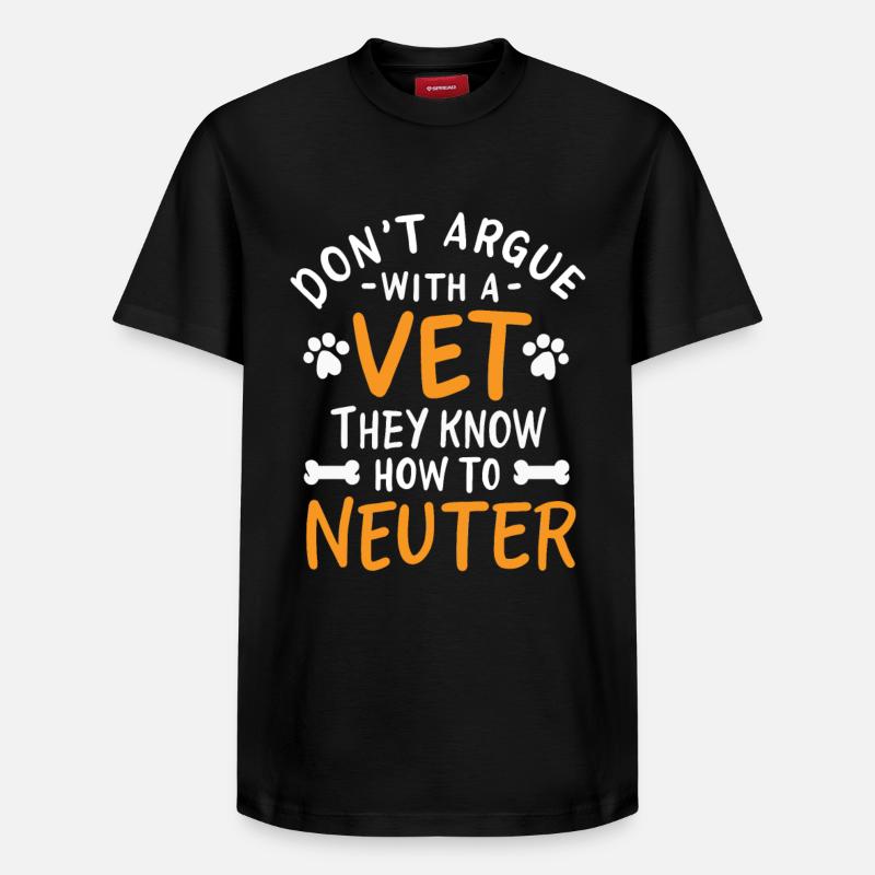 Vétérinaire - T-shirt unisexe décontracté en coton Supima – de SPREAD - noir