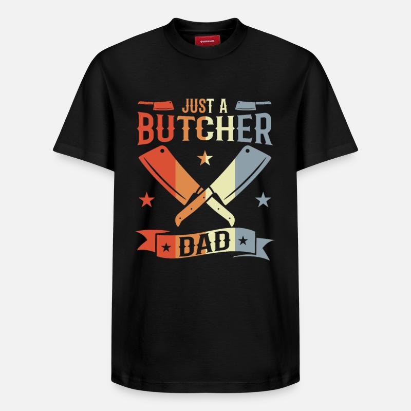 Père boucher - T-shirt unisexe décontracté en coton Supima – de SPREAD - noir
