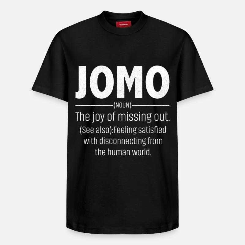 Jomo Defination Drôle - T-shirt unisexe décontracté en coton Supima – de SPREAD - noir