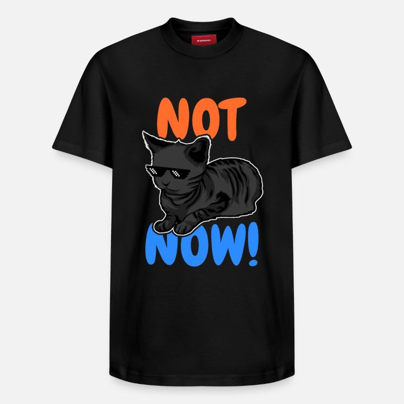 Drôle de chat - T-shirt unisexe décontracté en coton Supima – de SPREAD - noir