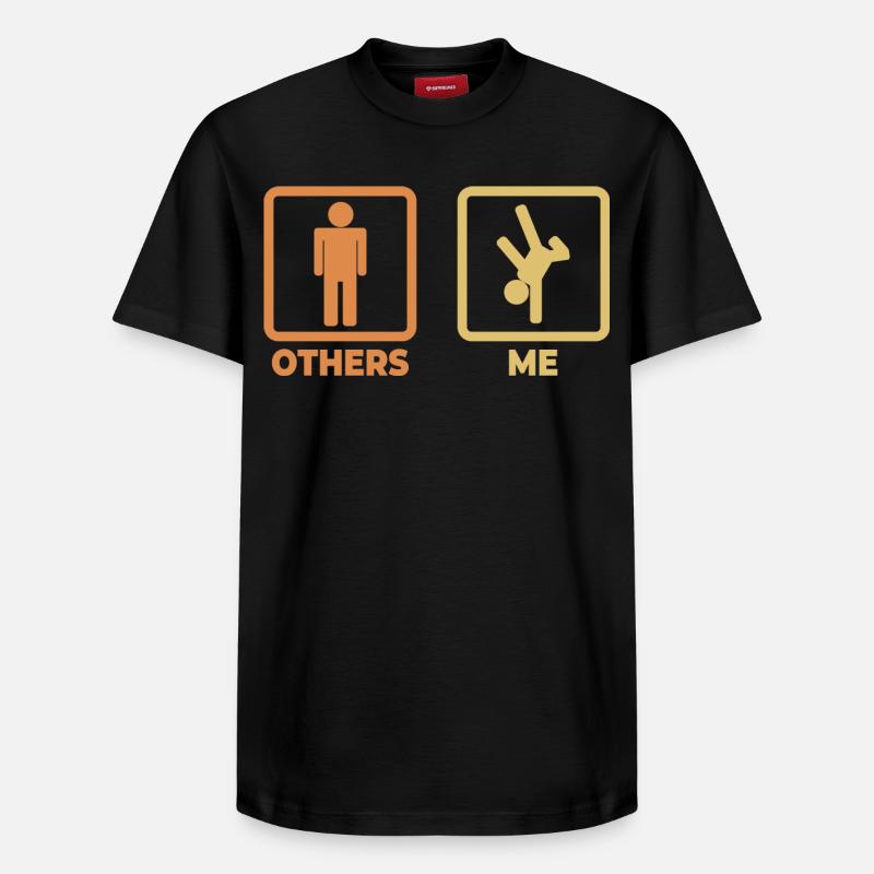Breakdance Strichfiguren - Relaxed Unisex Supima Cotton T-Shirt – von SPREAD - Schwarz