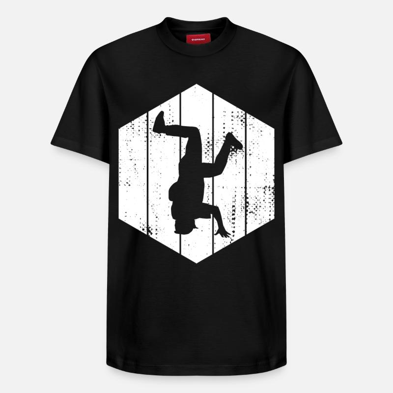 Dessin de breakdancer - T-shirt unisexe décontracté en coton Supima – de SPREAD - noir