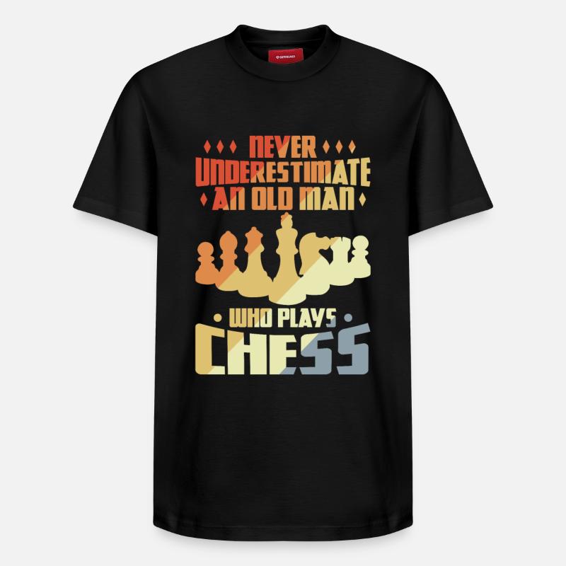 Échecs Grand-père - T-shirt unisexe décontracté en coton Supima – de SPREAD - noir